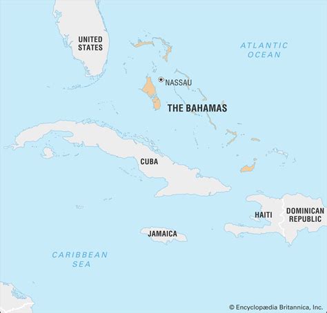 The Bahamas On A World Map - High Castle Map