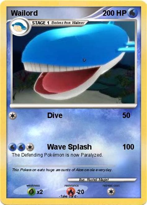 Pokémon Wailord 578 578 - Dive - My Pokemon Card