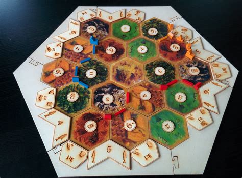 Handmade Wooden Settlers of Catan Board — Board Games Enhanced