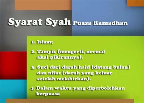 Syarat Sah Puasa - vboli