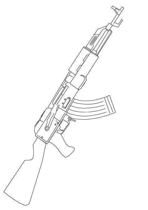 Ak 47 Coloring Pages