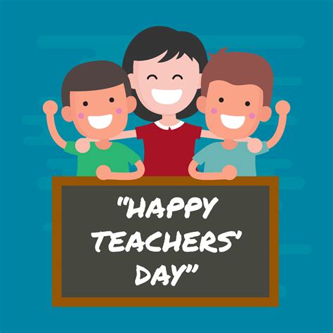 Happy Teachers Day Greeting Vector Illustration 203043 Vector Art at ...