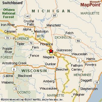 Iron Mountain, Michigan Area Map & More