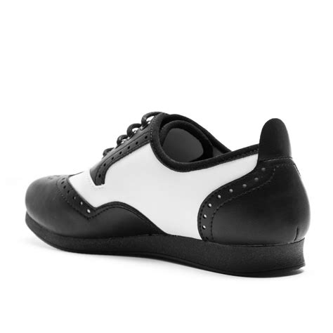 Sammy Boogie Woogie Dance Shoes - Unisex - Black and White - Let's Jive