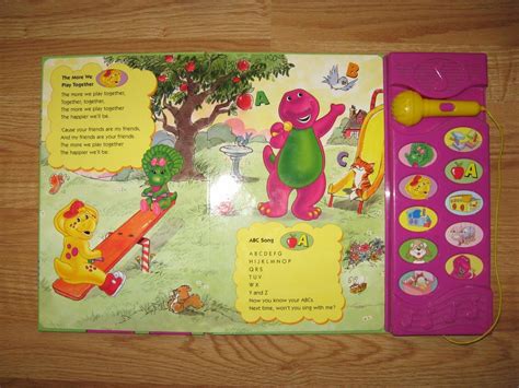 BARNEY Sing-Along Songs Hardcover Interactive Musical Book 1999 ...