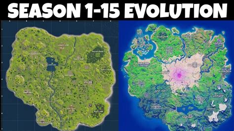 Evolution of the FORTNITE MAP in 60 SECONDS... - YouTube