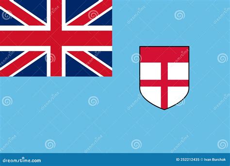 Flag of Fiji. Official Colors. Flat Vector Illustration Stock Vector ...