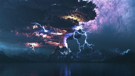 Volcano Lightning Wallpapers - Top Free Volcano Lightning Backgrounds ...