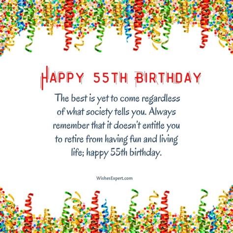 20+ Fabulous 55th Birthday Wishes And Quotes