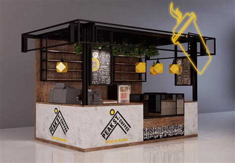 Coffee shop bar kiosk mall food kiosk customize for you