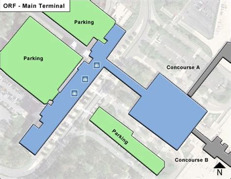 Norfolk International Airport Terminal Map