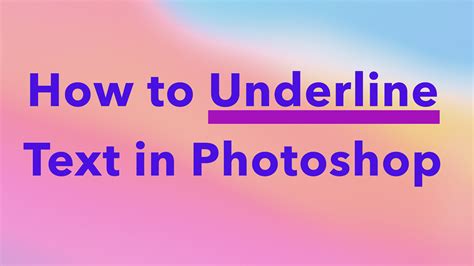 How to Underline Text in Photoshop 2021 – Edit Video Faster