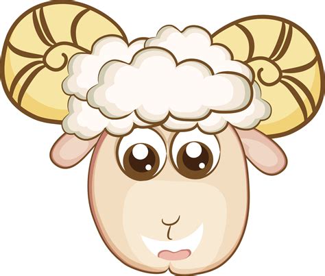 Character of a funny sheep face. 24283092 Vector Art at Vecteezy