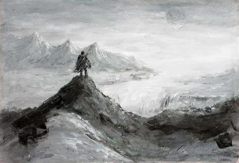 Lord of the Rings Themed Painting, Landscape Painting - GaleriFoton