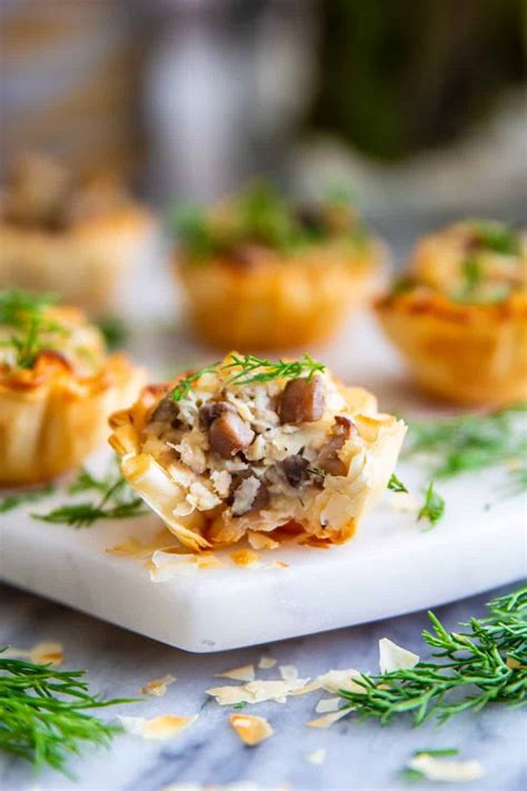 Chicken and Mushroom Phyllo Appetizers (VIDEO) - Simply Home Cooked