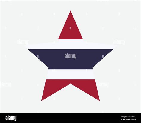 Thailand Star Flag. Thai Star Shape Flag. Siam Siamese Kingdom Country ...