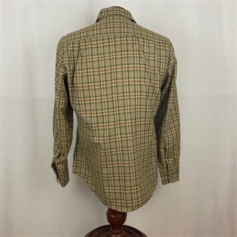 Tan Plaid Flannel Shirt Medium Men's Jacket Eighties - Etsy