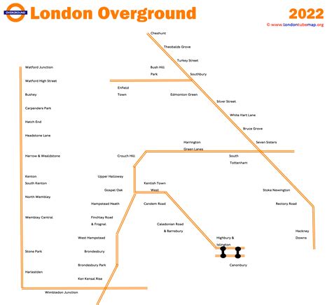 Map of the Overground Line (OG line). Updated 2022.