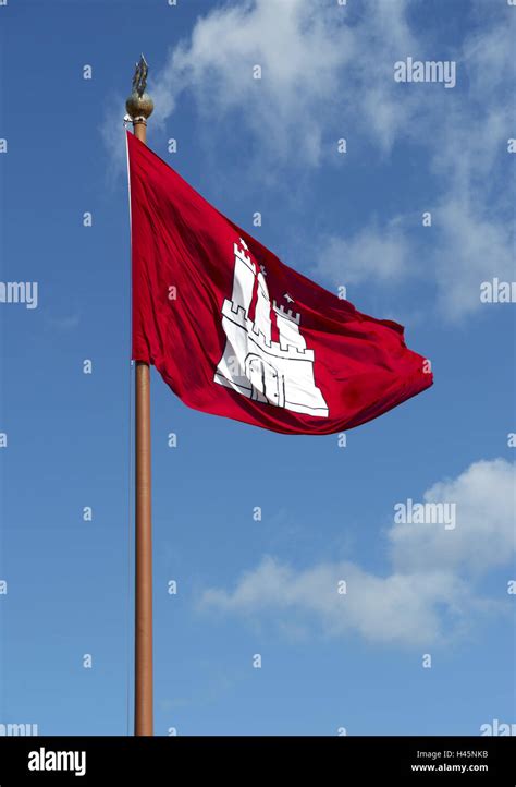 Hamburg flag hamburg flag hamburg state flag hi-res stock photography ...