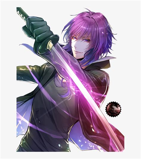 Purple Haired Anime Boy - Yukari K Project Transparent PNG - 631x847 ...