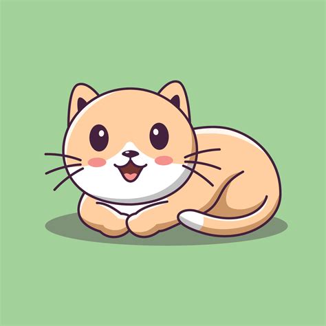 Cute cat clipart, Cute cat cartoon lying down, Animals Pets, Cat kitten ...