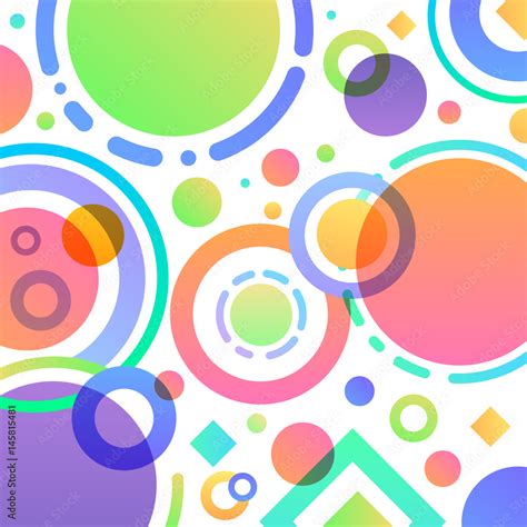 Flat dynamic background with geometric shapes. Colorful futuristic kids ...