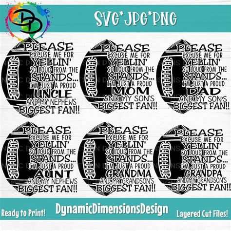 Football Bundle Svg, Football Mom Svg, Biggest Fan Svg, Football, Fan ...