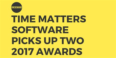 Time Matters Software Picks Up Two 2017 Awards