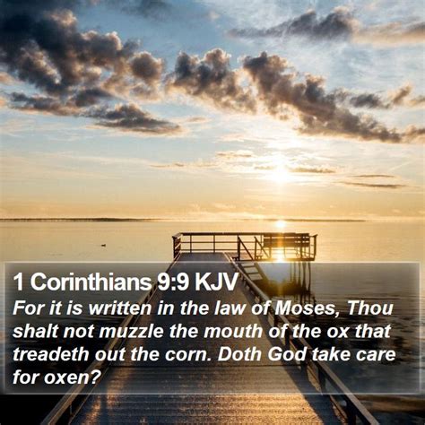 1 Corinthians 9:9 KJV Bible Verse Images