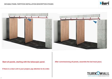 Movable folding partition wall installation guide turkowall