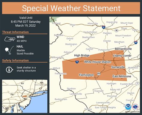 NWS Mount Holly on Twitter: "A special weather statement has been ...