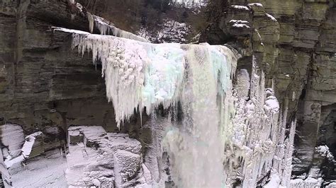 Taughannock Falls Winter Flight - YouTube