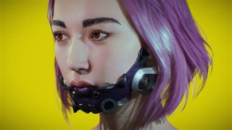 CyberPunk Girl Head - 3D model by 3D Stuff (@guionbaj0) [d121abb ...