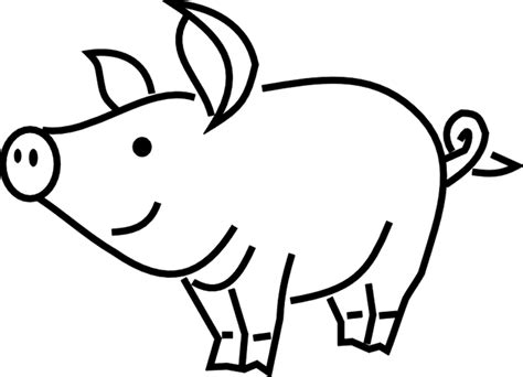 Download High Quality pig clipart black and white cut out Transparent ...