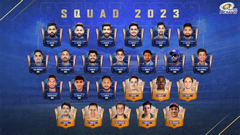 MI Squad for IPL 2023 💙 🏆 : r/MumbaiIndians