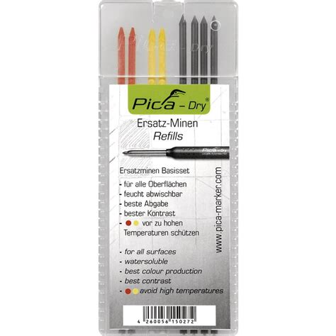 Pica Dry Pencil Refills Set, 4020, Assorted Colors - Walmart.com ...