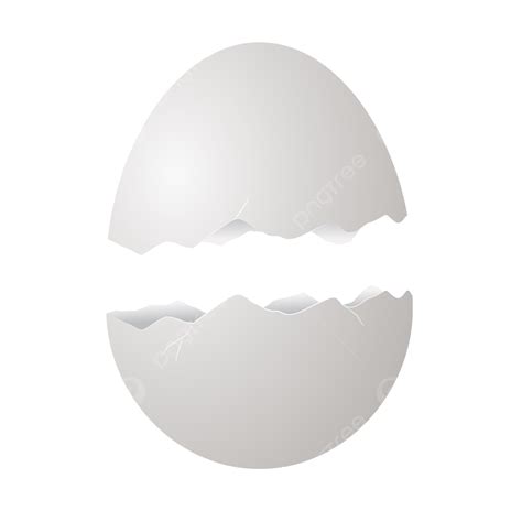 Egg Crack Vector Art PNG, Cracked Egg Cartoon 3d Realistic Chicken ...