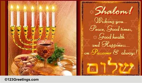 Peace, Health, Good Times On Passover! Free Happy Passover eCards | 123 ...