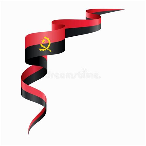 Angolan Flag Wavy Abstract Background. Vector Illustration. Stock ...