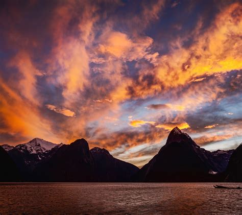 landscape, Mountain, Sunset, Lake, Clouds Wallpapers HD / Desktop and ...