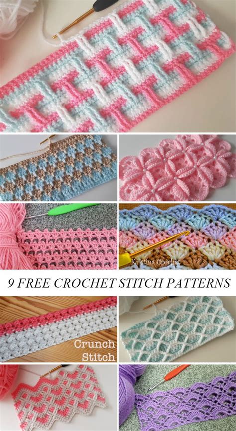 9 Crochet Stitch Patterns For Beginners