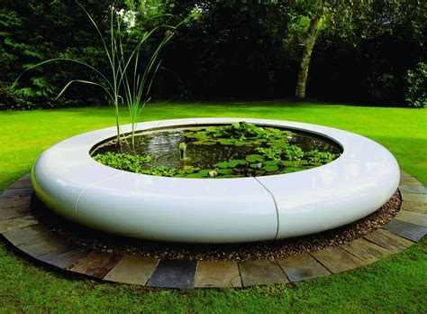 Garden Water Features - Contemporary Aqua Orb Fibreglass Fountain ...