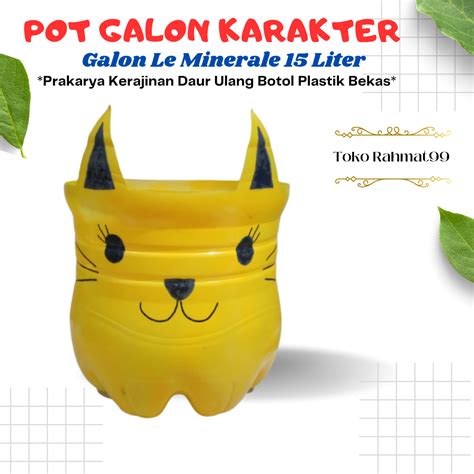 Pot Tanaman Karakter dari Galon / Daur Ulang Galon Le Minerale ...