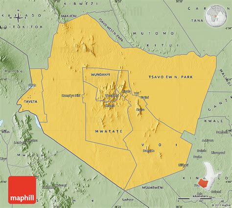 Savanna Style Map of TAITA TAVETA