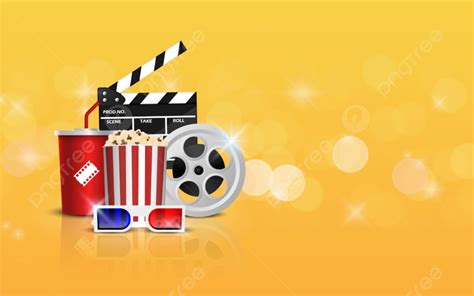 Movie Film Banner Design Template Background, Movie, Corn, Popcorn ...