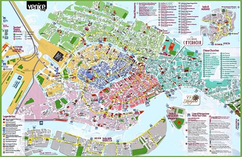 Venice Attractions Map | FREE PDF Tourist City Tours Map Venice 2024