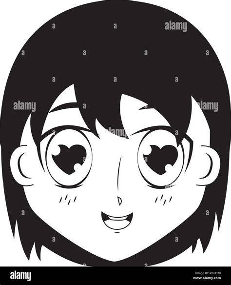 face boy anime expression facial Stock Vector Image & Art - Alamy