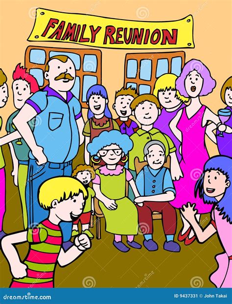 Family Reunion stock vector. Illustration of celebration - 9437331