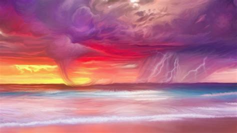 Ocean Storm Sea Painting, HD Artist, 4k Wallpapers, Images, Backgrounds ...