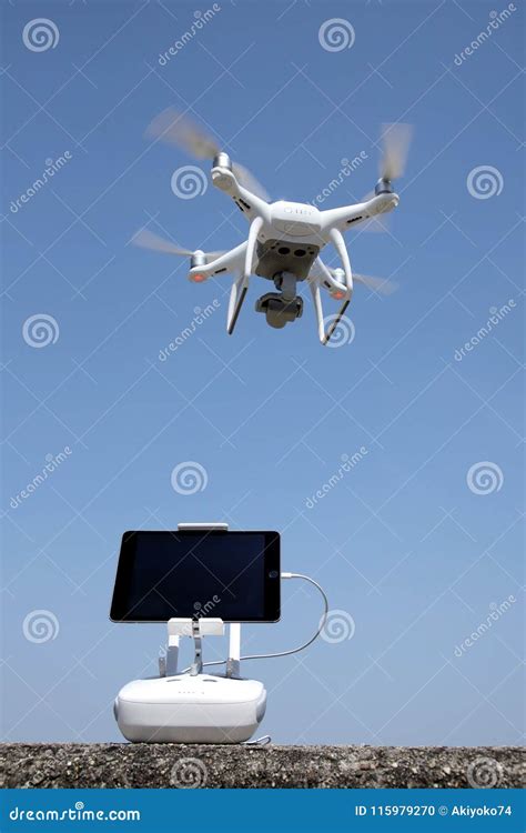 Drone and Remote Controller Stock Photo - Image of propeller, propo ...